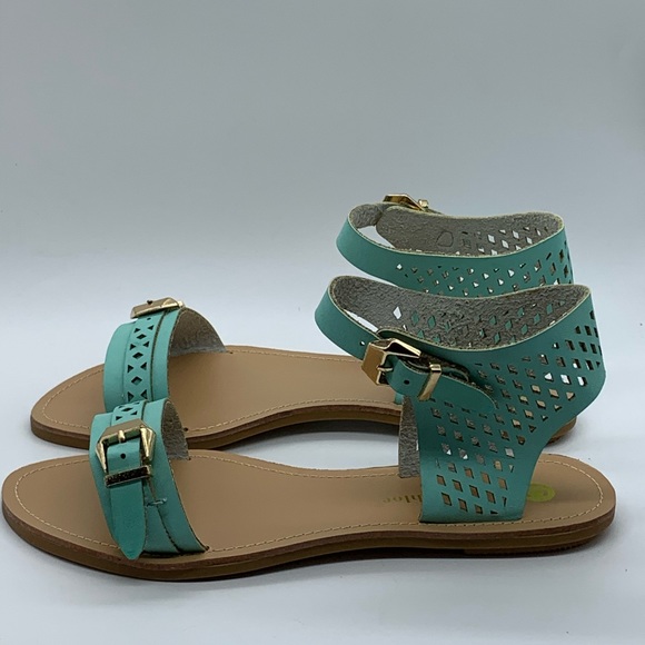 New ModCloth x Chases & Chloe Woman’s 7.5 Mint Green Joey Cut Out Retro Sandals - Picture 5 of 5